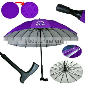 22"16k Watermark Printing Umbrella,walking Stick Rain Umbrella,crutch Umbrella thumbnail-4