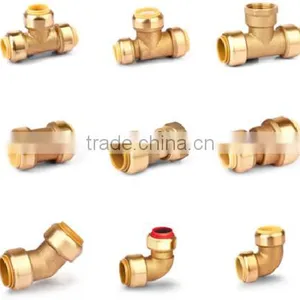 Lead Free Brass Hose Connector Brass Equal Tee Quick Connectors thumbnail-1