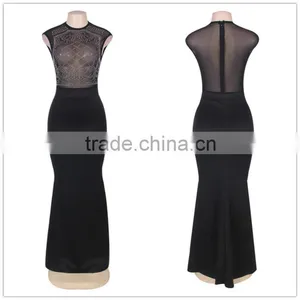 2016 Fashion Design Mermaid Black Maxi Dress Long One Piece Dress thumbnail-1