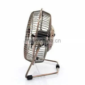 Portable Bronze 6 Inch Metal Mini Fan Usb thumbnail-3