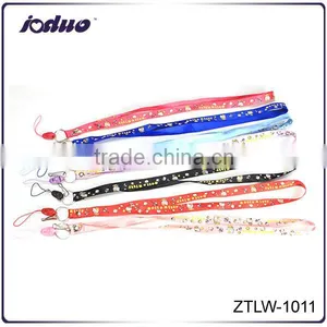 Customizing 15cm Metal Button Nylon Mobile Phone Strap With Logo ZTLW-1011 thumbnail-1