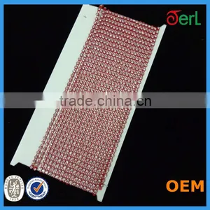 Single Row Red Base Plastic Glass Rhinestone Banding Trimming thumbnail-1