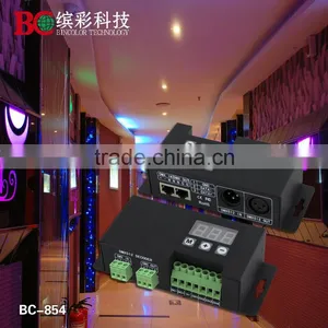 BC-854 Support RJ 45 Port DC12-24V 4 Channels Rgbw Dmx512 Decoder thumbnail-1