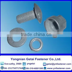 Hot Dip Galvanized Guardrail Bolt With Nut and Washer / Fence Bolt thumbnail-3