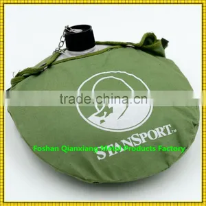 Outdoor Use Army Military Canteen in Round Shape Aluminum Water Bottle thumbnail-1