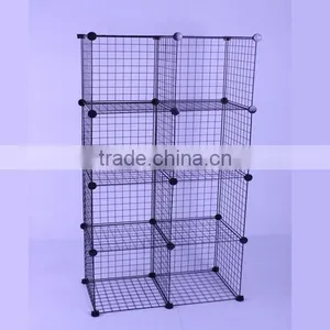 Metal Mesh Cube Storage Organizer With Wire Frame and PP Panel Mix-assemble(FH-WL0159) thumbnail-5