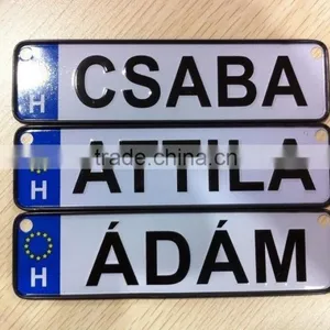3D Cheap Custom Hot Slae Rolled Edge Embossed Metal Tin Plate Sign thumbnail-1