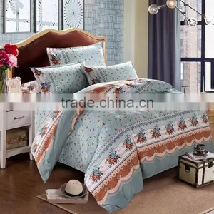 100% Polyester Fabric Brushed Frbric With Floral Printing for Bedsheet Home Textile thumbnail-6