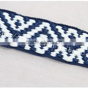 High Quality Polyester 20mm Ethnic Woven Yarn Dyed Webbing for Garment thumbnail-2