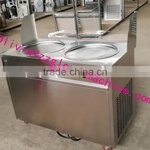 Thailand Roll Fried Ice Cream Machine/double Pan Cold Plate for Ice Cream thumbnail-3