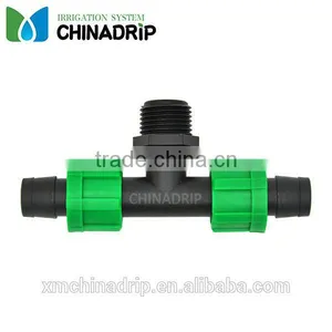 Drip Irrigation Drip Tape Irrigation Male Threaded Tee Drip Line thumbnail-1