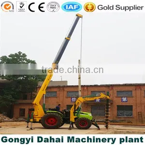 New Type Tractor Cranes With Drill Well Working in Kenya thumbnail-1