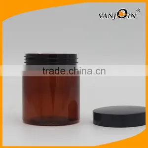 250ML Natural Face Beauty Cream Packaging PET Amber Plastic Cream Jar thumbnail-4