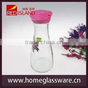 1L Glass Water Bottle With Lid, Juice Bottle thumbnail-1