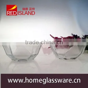 Wholesale Soccer Shaped Salad Glass Bowl, Hight White Glass Bowl thumbnail-1