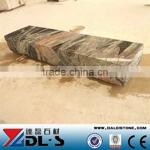 China Multicolor Red Granite Garden Bench thumbnail-1
