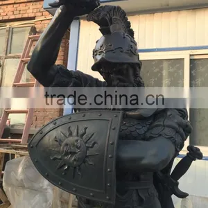 Large Outdoor Life Size Bronze Warrior Sculpture thumbnail-2