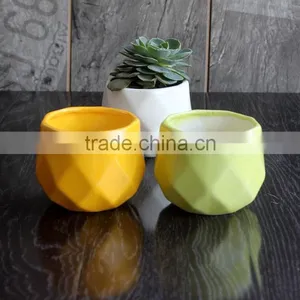 Indoors Desktop Decoration Polygon Bonsai Pot Wholesale for Succulent Planter thumbnail-2