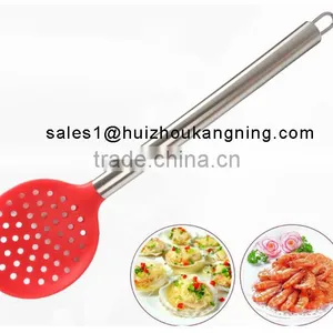 Stainless Steel & Silicone Cooking Utensil Set Spatula, Mixing & Slotted Spoon,Pasta Fork Server, Drainer thumbnail-6