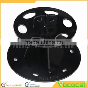 6-Hole Acrylic Circle Cosmetic Makeup Brush Toothbrush Shaped Brush Display Holder Stand Organizer thumbnail-1