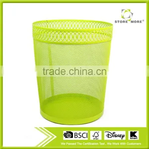 Yellow Urban Collection Artistic Punched Metal Business Waste Bin Garbage Can thumbnail-1