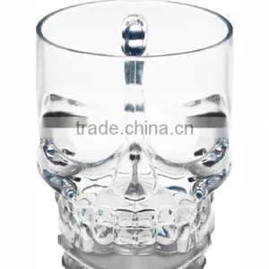 High Clear Skull Glass Mug Skull Beer Stein thumbnail-6