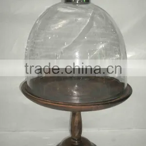 SOI CHEESE AND DISH STAND MADE OF GLASS AND WOOD thumbnail-1