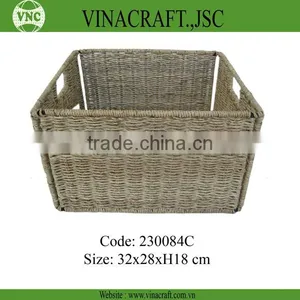 Foldable Wicker Laundry Basket thumbnail-1