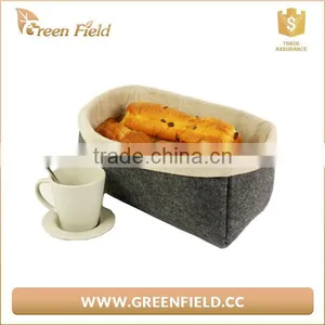 Felt Bread Basket ,felt Storage Bread Basekt With Fabric thumbnail-1