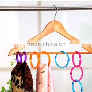 Multi-Function Ties Hanger, Round Plastic Scarf Hanger thumbnail-1