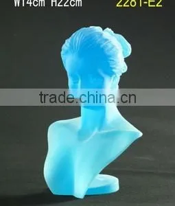Clear Resin Lady Bust Jewelry Display thumbnail-1