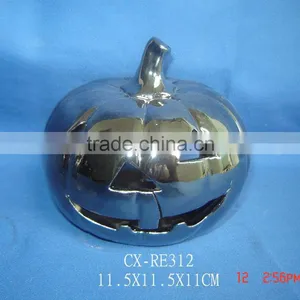 Porcelain Moroccan Ceramic Garden Indoor Use -dolomite Pumpkin Candle Holder thumbnail-1