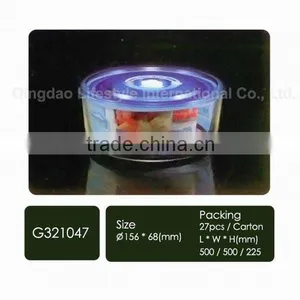 Pyrex Container With Airtight Lid, Round Glass Box, 850ml thumbnail-1