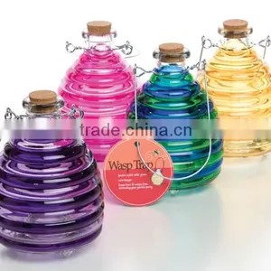 Hanging and Colored Glass Bee Catcher / Wasp Trap thumbnail-1