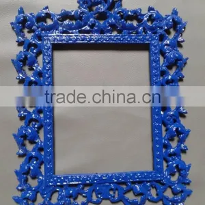 Blue Colour Wall Mirror thumbnail-1