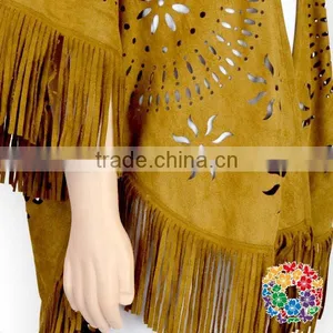 Fashionable Design Fuax Fur Shawl Baby Girl Shawl Suede Leather Shawl thumbnail-5