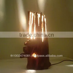 Natural Tree Stump Wood Lamp thumbnail-1