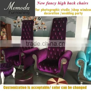 High Back Baroque Queen Throne King Chair thumbnail-5