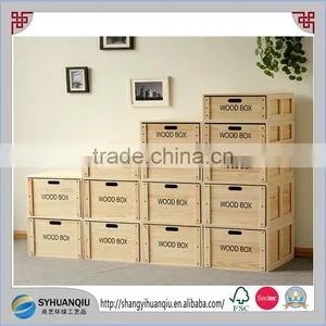 SEDEX Factory Wholesales High Quality Pine Wood Stackable Wooden Storage Drawer thumbnail-1