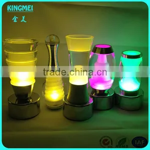 Hight Rechargable Battery Operated Wedding Party Night Club Bar Glowing Light up Led Portable Candle Table Lamp thumbnail-3