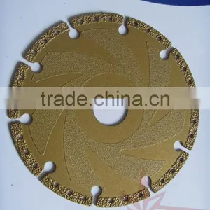 Vacuum Brazed Diamond Grinding Disc With Key Slot/Circular Brazed Diamond Saw Blade thumbnail-1