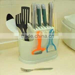Non-toxic Plastic Kitchen Utensils /tool Holder Flatware Organizer , Tableware Tool Storage Rack thumbnail-1