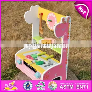 Новый дизайн деревянных игрушек - кухня для дошкольников, набор для барбекю W10C302 thumbnail-3