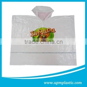 One Time Use Disposable Printed Plastic Rain Poncho thumbnail-4