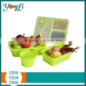 Hot Sales Silicone Collapsible Stainless Steel Bento Lunch Box thumbnail-1