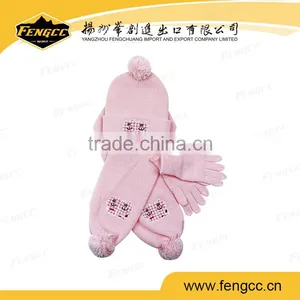 Customized Design Fashion Knitted Set, Scarf, Hat, Gloves thumbnail-1
