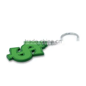 2017 Cute Money Pattern 3D Promotional Soft PVC Embossed Personal Design Silicone Keychain Keyring thumbnail-1