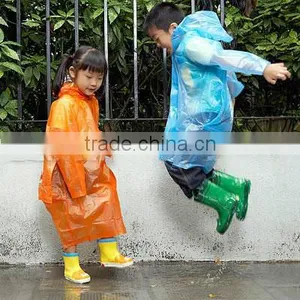 Colorful PE Raincoat Kids With Logo in the Kindergarten thumbnail-3