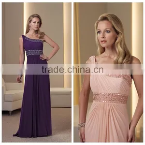 Long One Shoulder Chiffon Asymmetric Evening Dress Patterns thumbnail-1