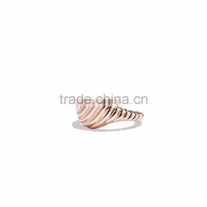 Plain Designer Rose Gold Plated Ring thumbnail-1